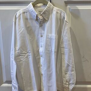 George Boys White Long-Sleeve Button-Up Shirt